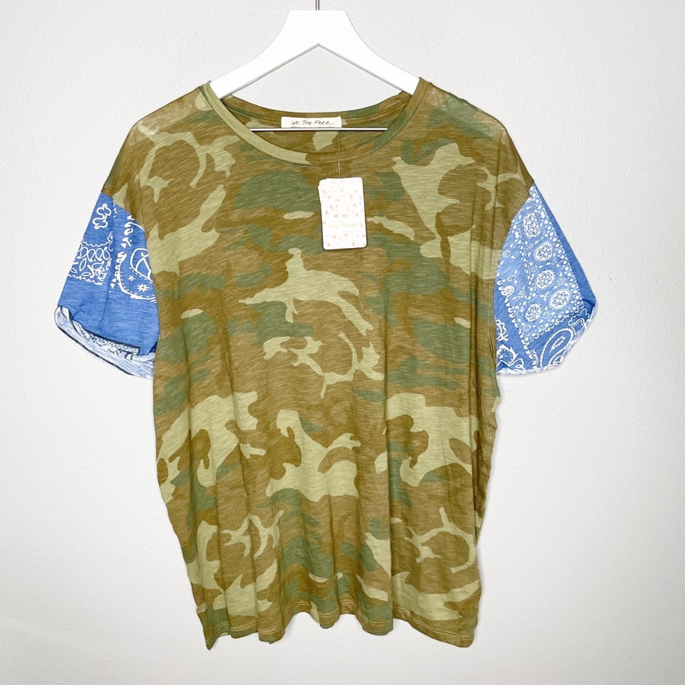 NWT Free People We The Free Army Combo Top